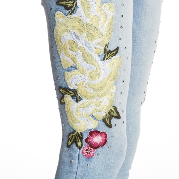 William Rast NEW Embroidered Studded Skinny Ankle Jeans Denim Womens NWT 🎉HP🎉 - Picture 9 of 10